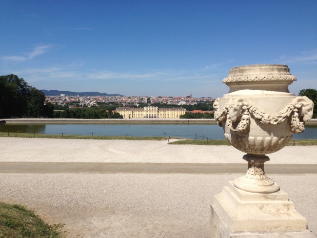 View of Vienna from Schonbrunn Palace.
