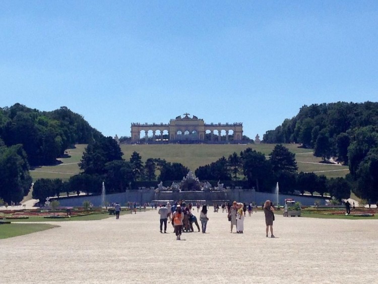 Walk up to the Gloriette atop the hill by Schonbrunn Palace.