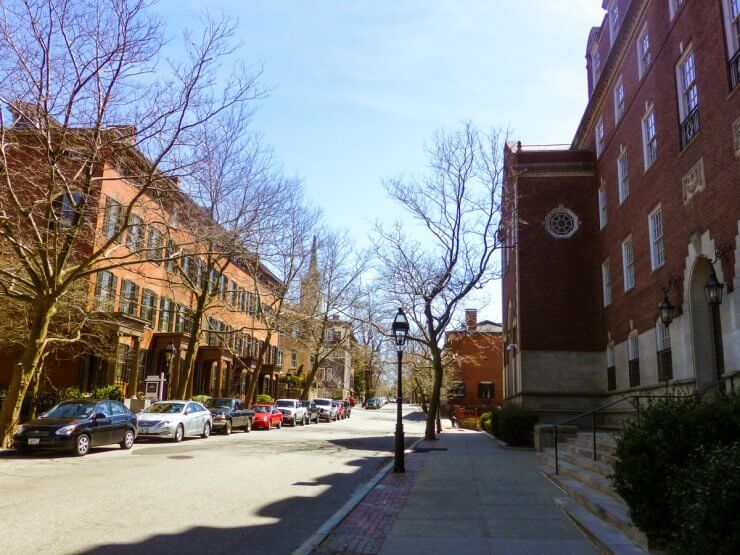 Street scene in Providence, Rhode Island