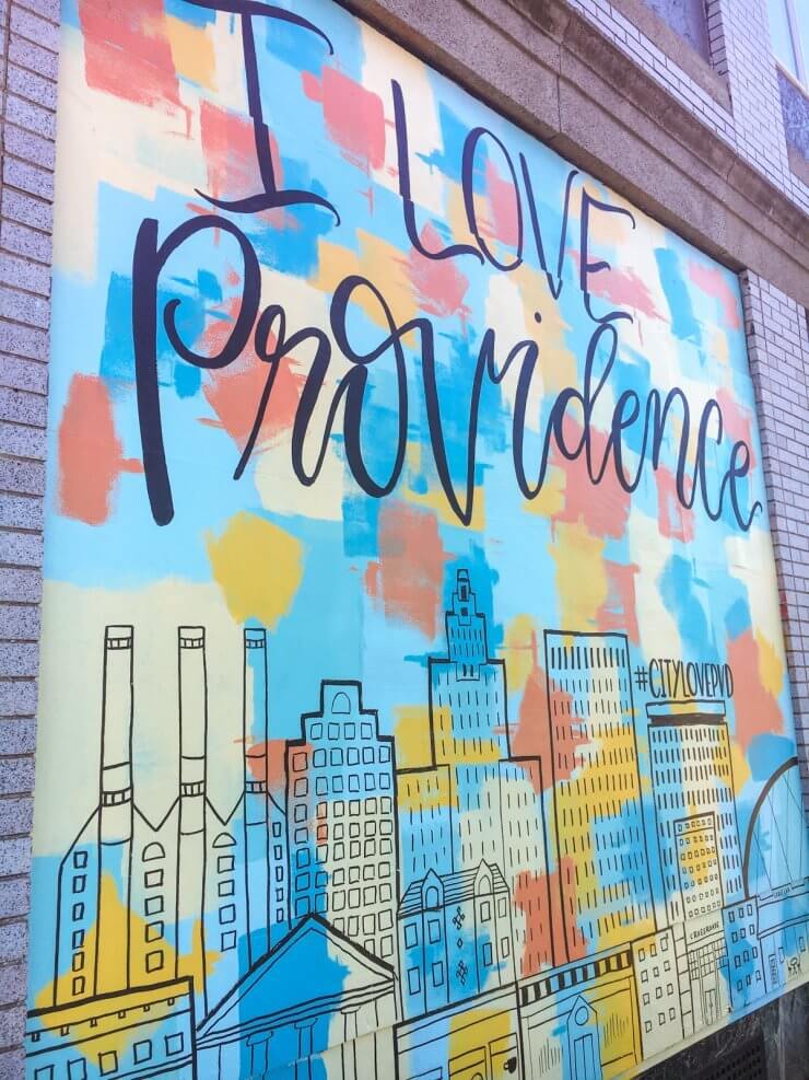 I Love Providence art mural in Providence, RI